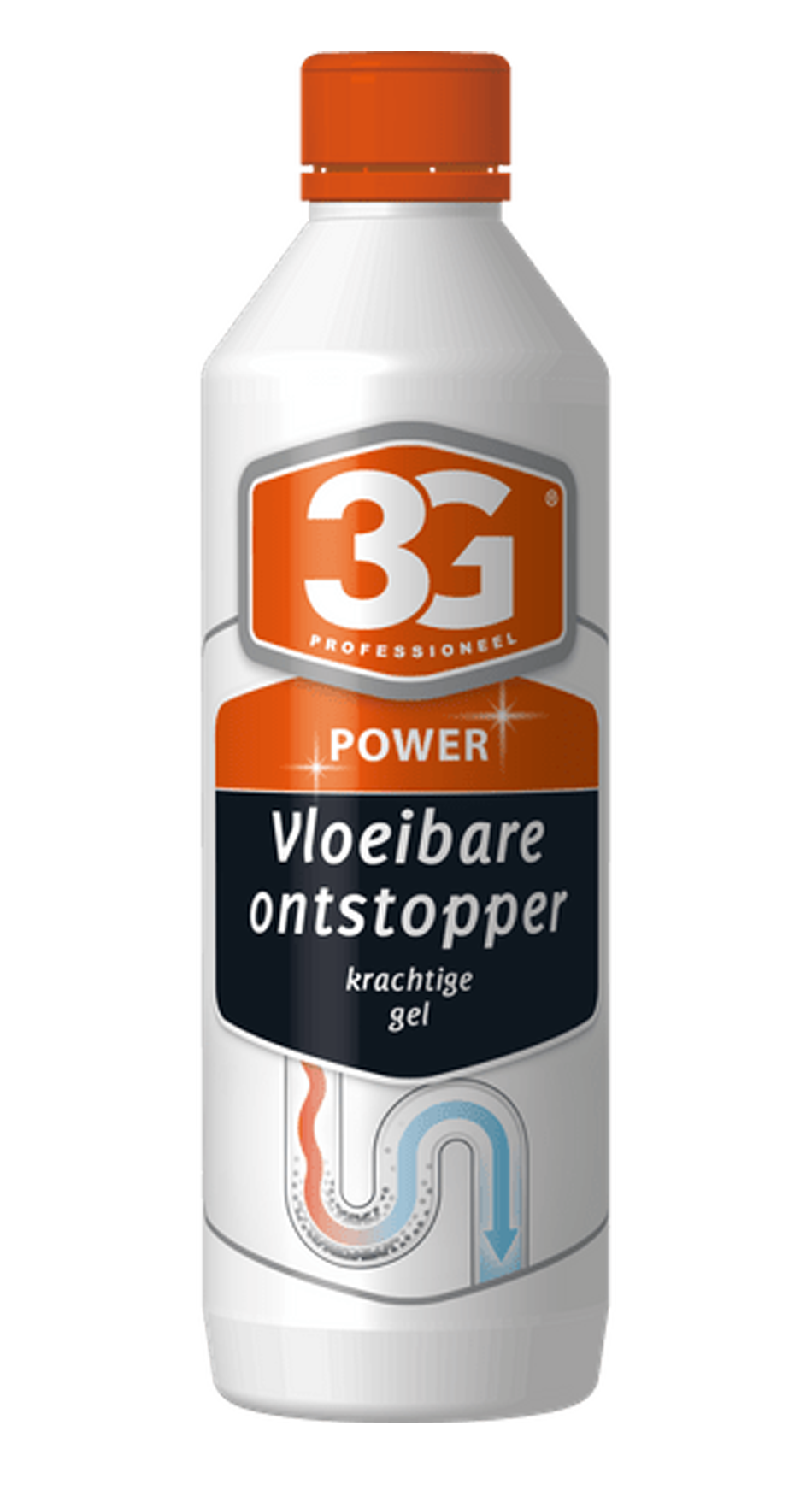 3G Professioneel Vloeibaar Ontstopper 500ml - Krachtige formule voor het ontstoppen van afvoeren en leidingen - Handige 500ml fles