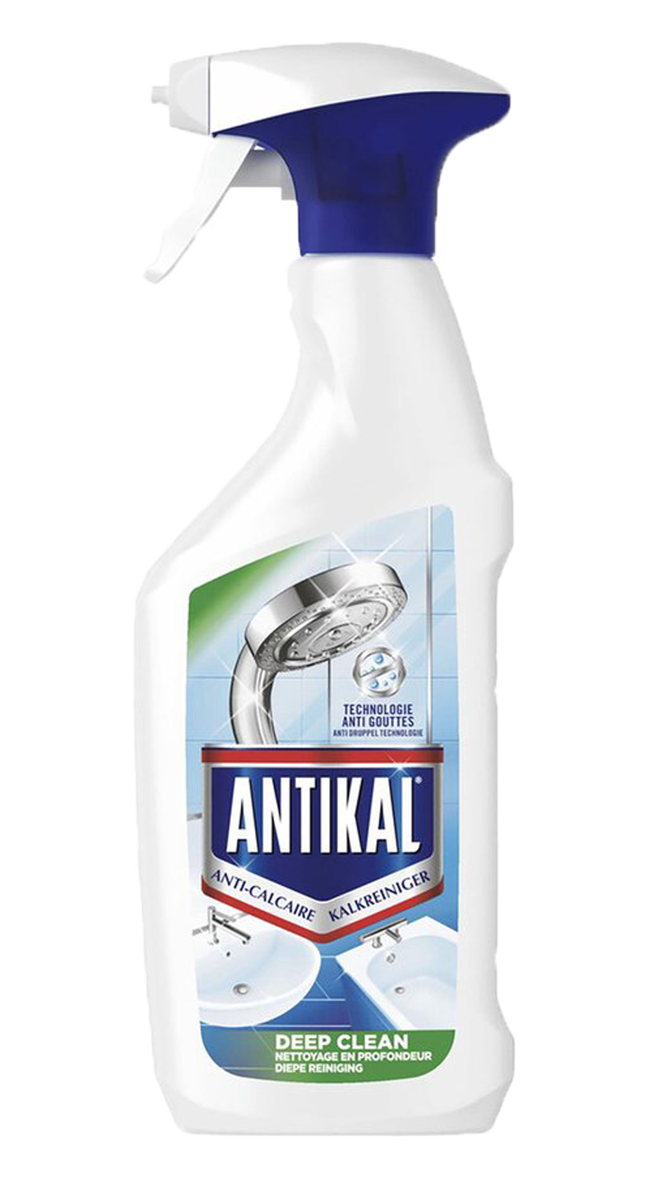 Antikal Kalkreiniger Spray Deep Clean 500ml - Krachtige formule voor diepgaande reiniging tegen kalkaanslag - Handige 500ml spuitfles