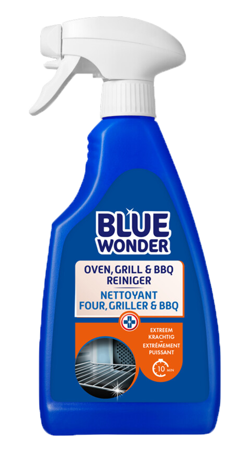 Blue Wonder Oven, Grill & BBQ Reiniger Spray 500ml - Krachtige reiniging voor ovens, grills en barbecues - Handige 500ml spuitfles