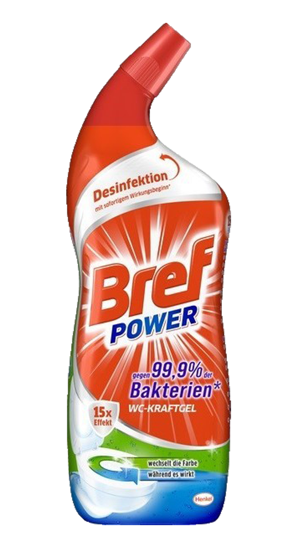 Bref Toiletreiniger 750ml - Krachtige reiniging voor een hygiënisch schone toiletpot - Handige 750ml fles