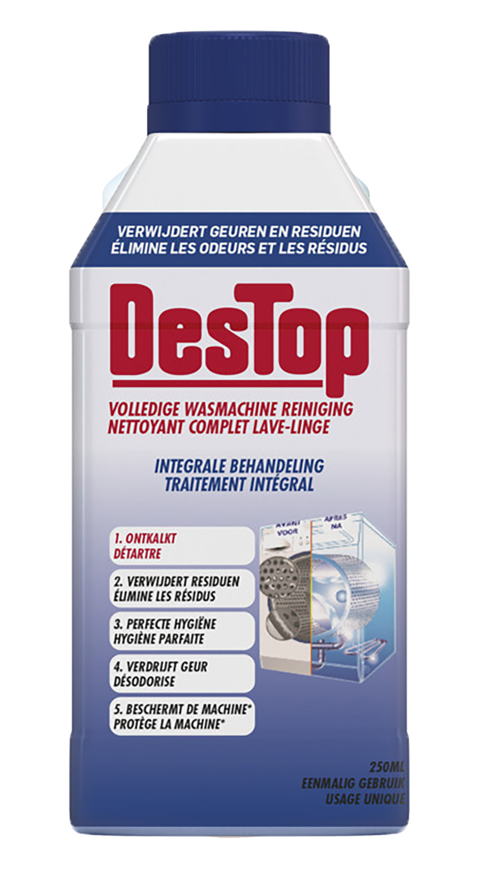 DesTop Machinereiniger 250ml - Effectieve reiniging voor vaatwasmachines en wasmachines - Handige 250ml fles