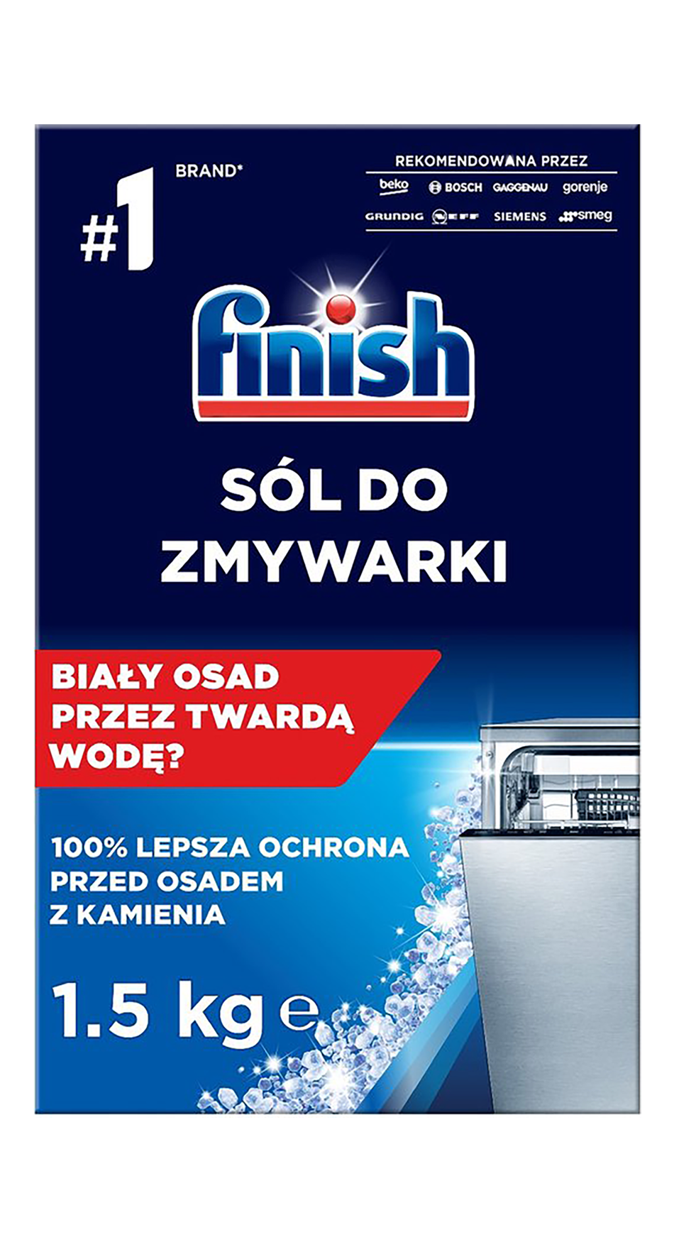 Finish Vaatwaszout 1,5kg - Effectief bij het ontharden van water en het voorkomen van kalkaanslag in vaatwassers - Verpakking van 1,5kg