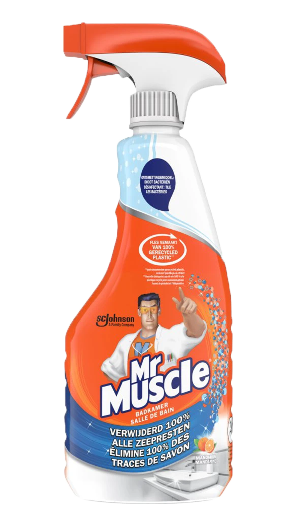 Mr Muscle Badkamer Reiniger Spray 500ml - Voor een stralende en hygiënische badkamer - Handige 500ml spuitfles