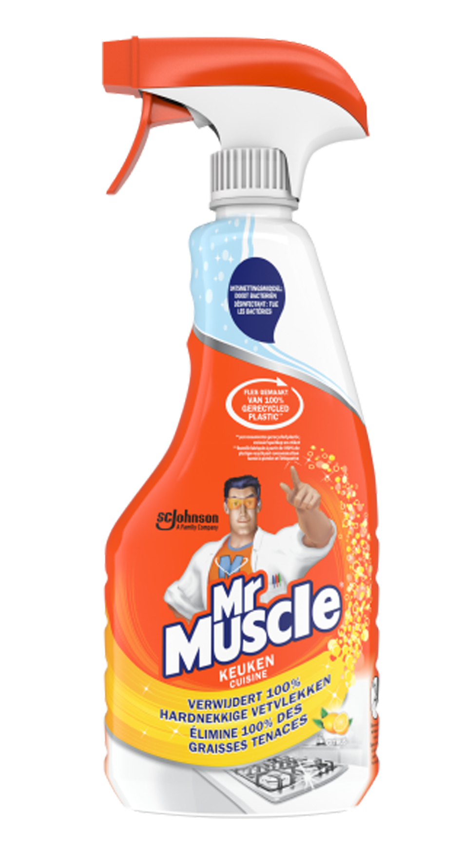 Mr Muscle Keuken Reiniger Ontvetter Spray 500ml - Effectieve ontvetting voor een stralende keuken - Handige 500ml spuitfles