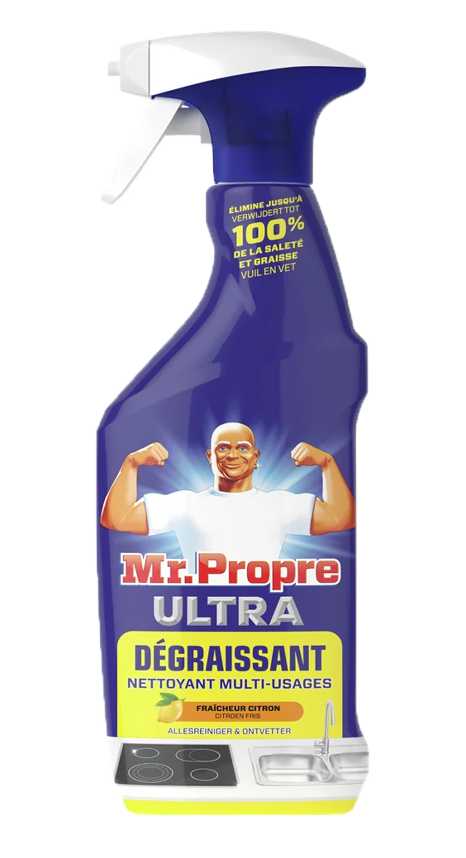 Mr. Proper Allesreiniger en Ontvetter Mandarijn Spray 500ml - Krachtige reiniging en ontvetting met een verfrissende mandarijngeur - Handige 500ml spuitfles