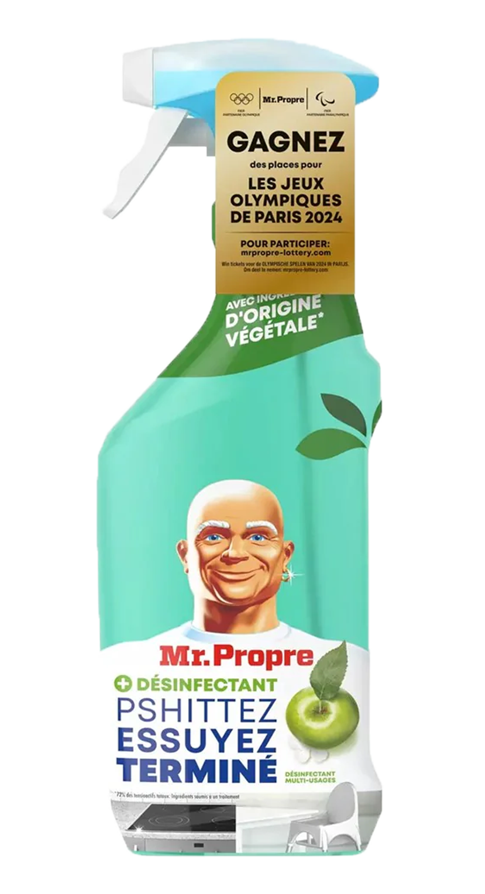 Mr. Proper Allesreiniger Spray Appel 500ml - Krachtige reiniging met de verfrissende geur van appel - Handige 500ml fles