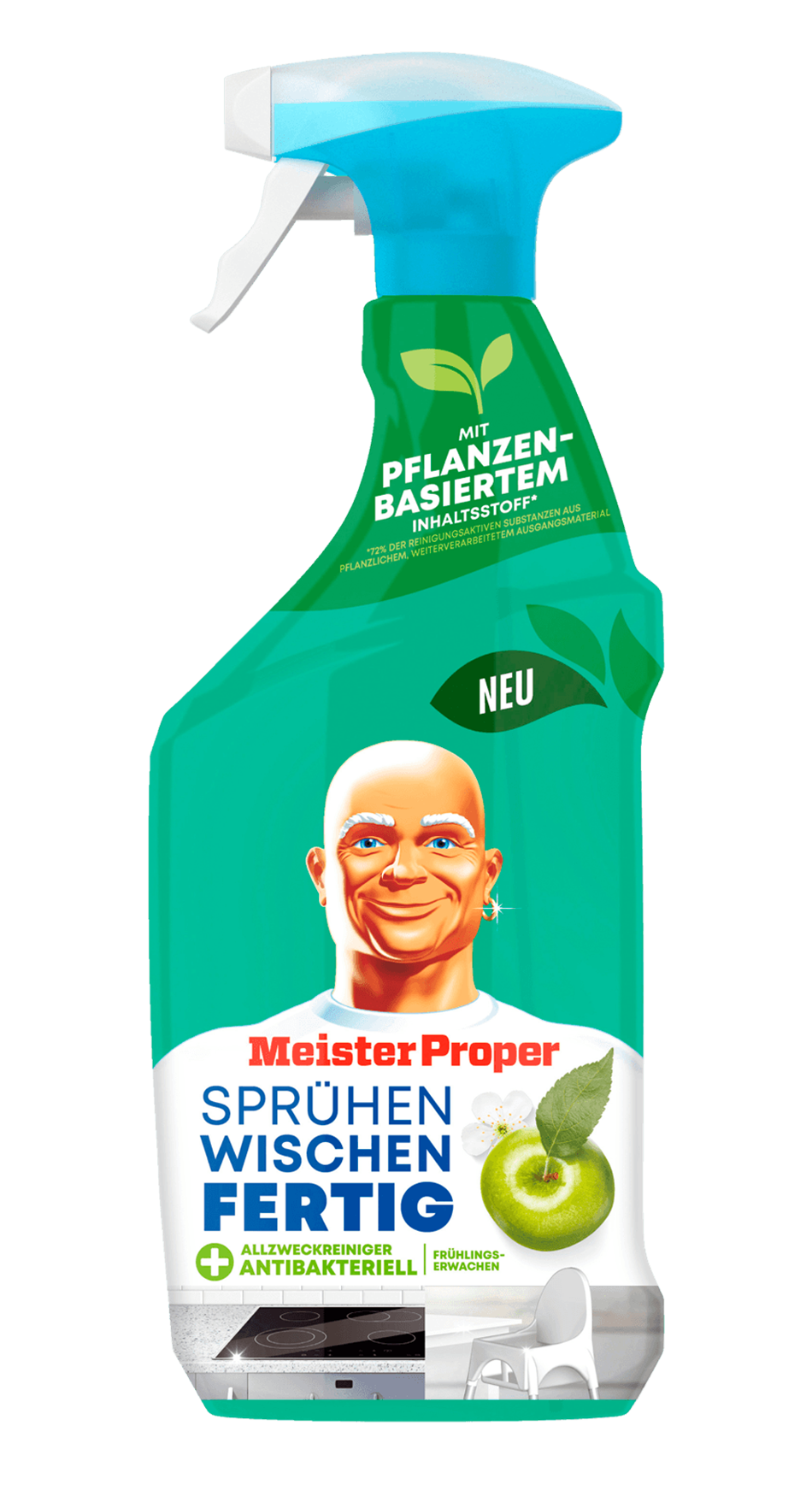 Mr. Proper Allesreiniger Spray Appel 800ml - Krachtige reiniging met de verfrissende geur van appel - 800ml fles