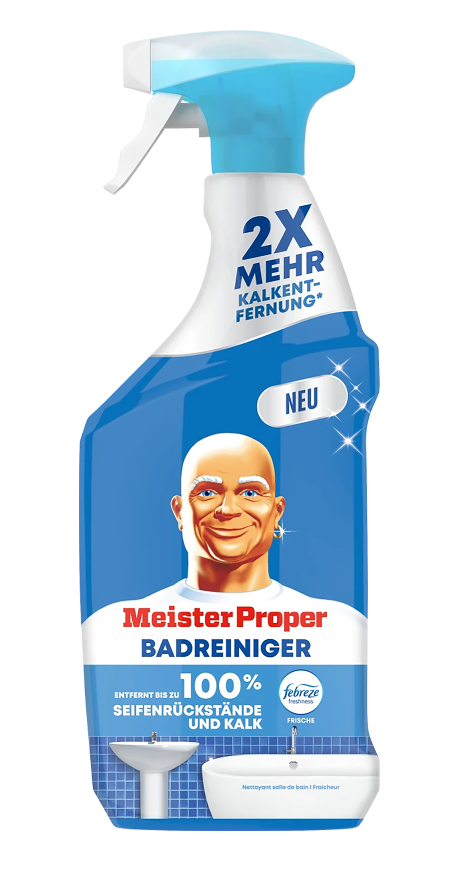 Mr. Proper Badkamerreiniger Spray 800ml - Effectieve spray voor badkamerreiniging - 800ml fles