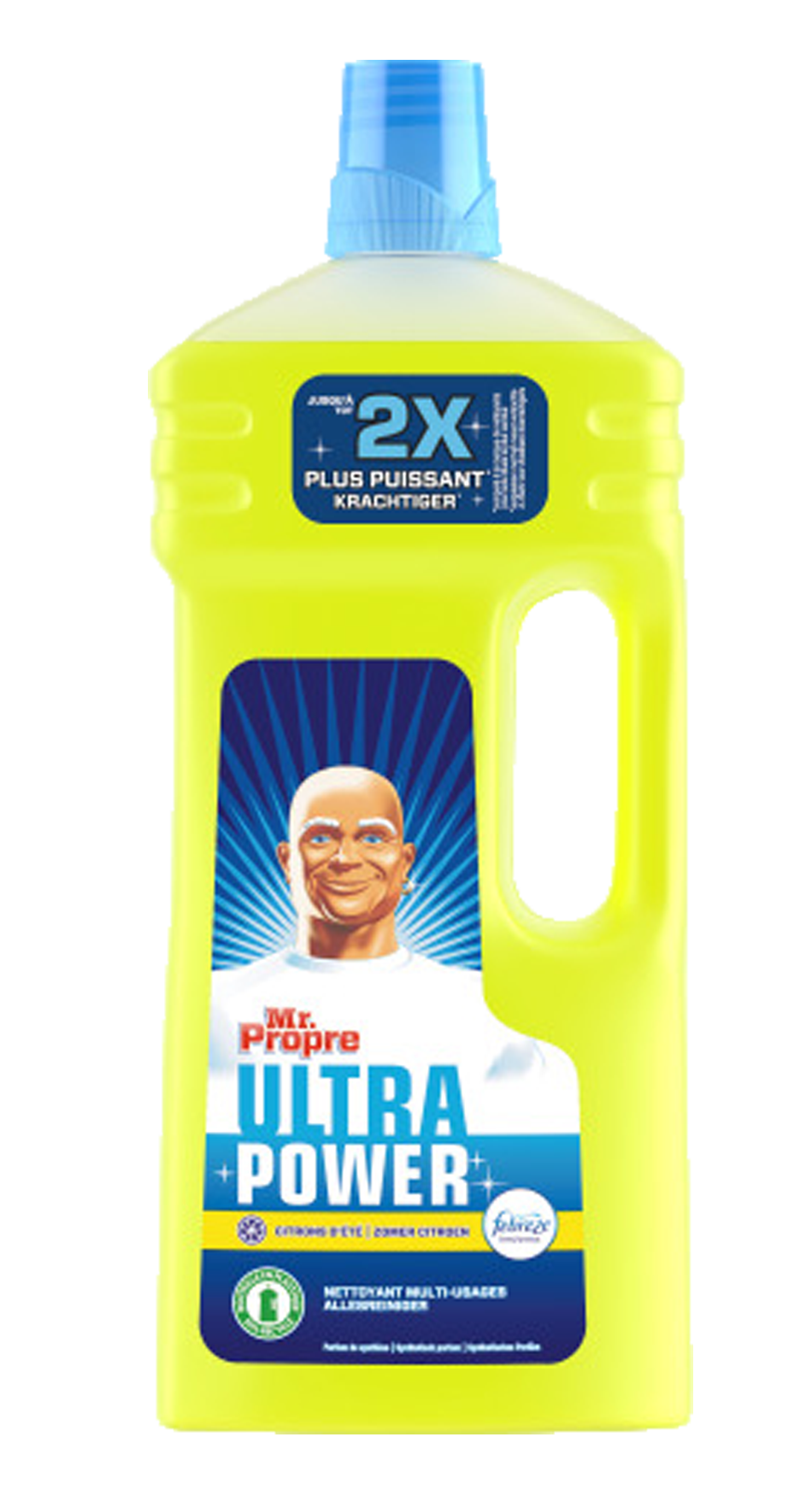 Mr. Proper Ultra Allesreiniger Citroen 1500ml - Krachtige reiniging met de verfrissende geur van citroen - Grote verpakking van 1500ml