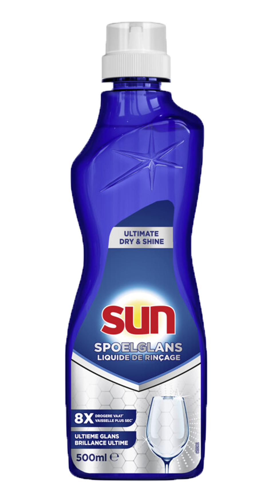 Sun Glansspoelmiddel Dry Booster 500ml - Droogt uw vaat snel en laat een stralende glans achter - Handige 500ml fles