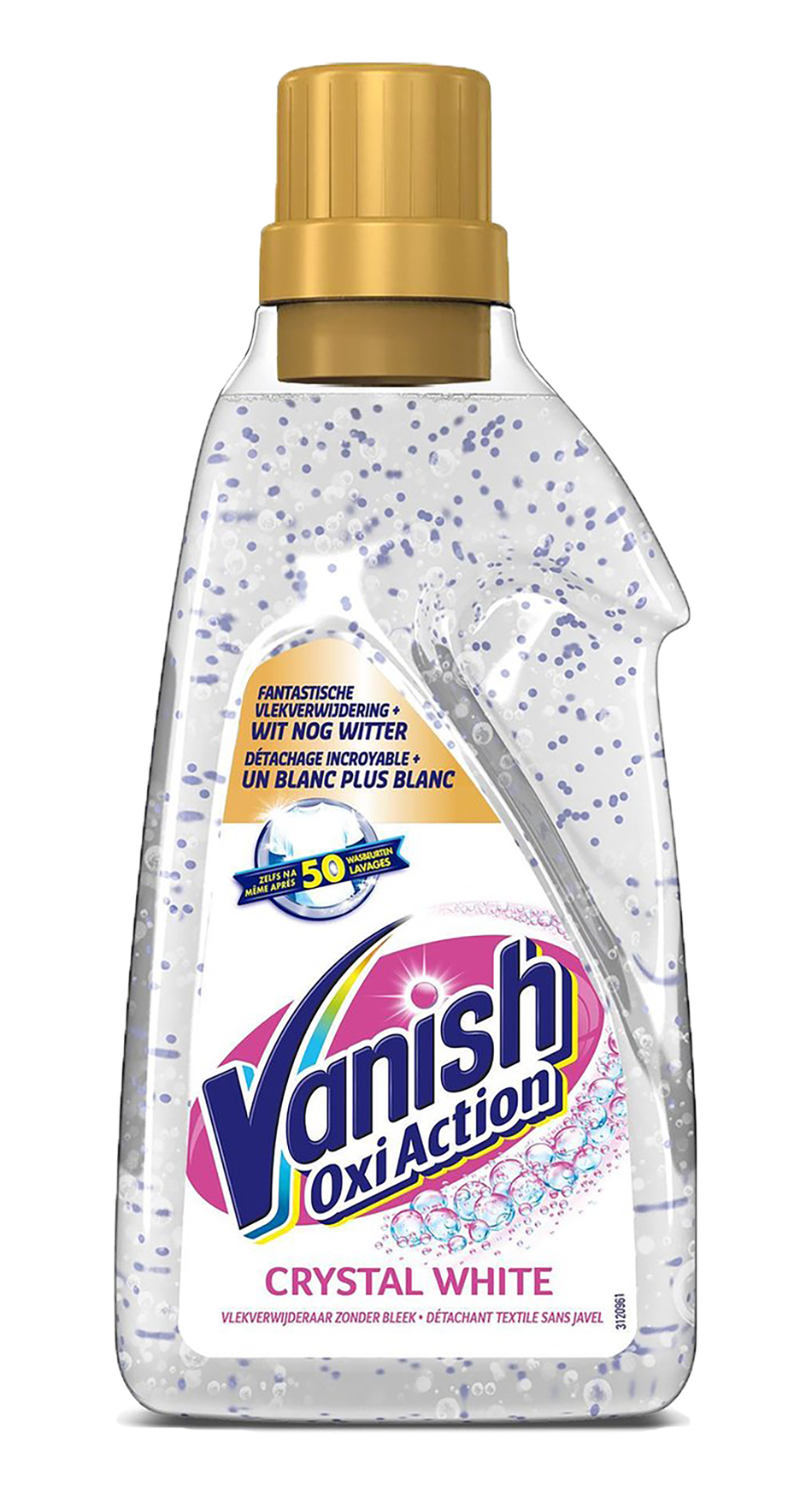 Vanish Oxi Action Vlekverwijderaar Crystal White 750ml - Krachtige formule voor het verwijderen van vlekken en het behouden van witte kleding - Handige 750ml fles