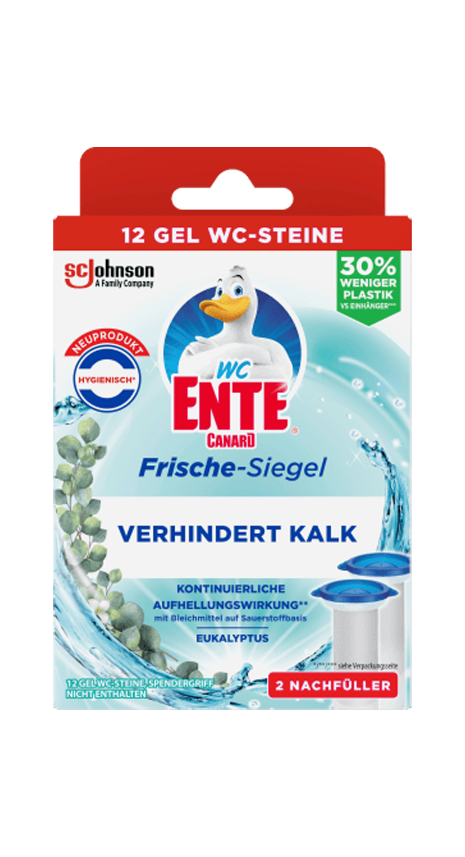 WC Eend Fresh Discs Eucalyptus 2x36 Navulling - Verfrissende eucalyptusgeur voor langdurige frisheid - Twee navullingen van 36 ml elk
