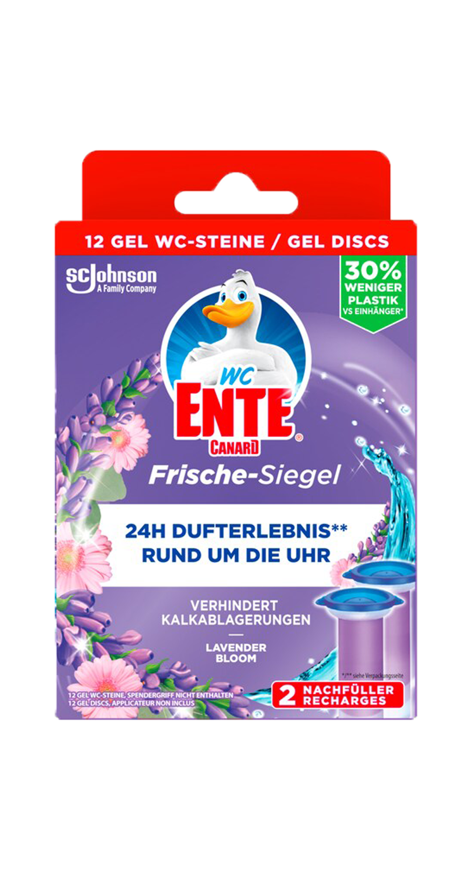 WC Eend Fresh Discs Lavendel 2x36 Navulling - Verfrissende lavendelgeur voor langdurige frisheid - Twee navullingen van 36 ml elk