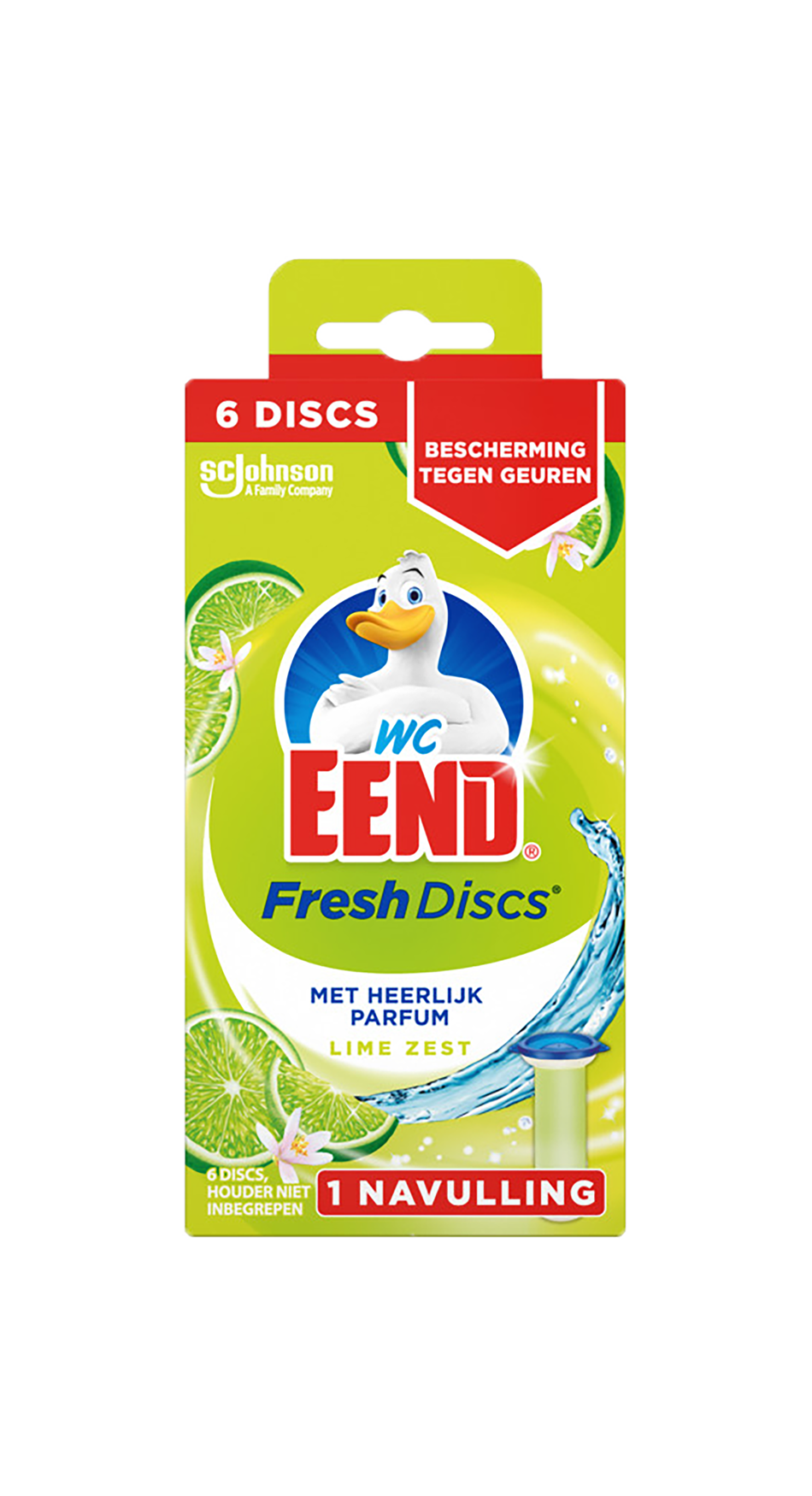 WC Eend Fresh Discs Lime 36ml Navulling - Frisse limoengeur voor langdurige frisheid - Eén navulling van 36 ml